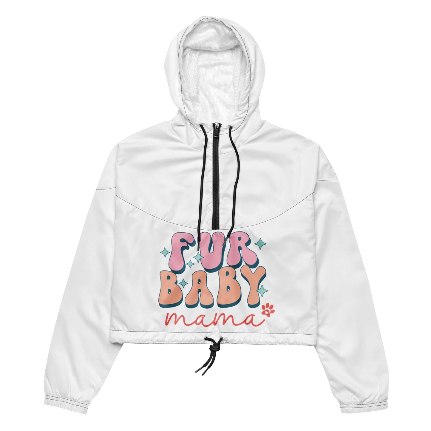 Fur baby mama Women’s cropped windbreaker