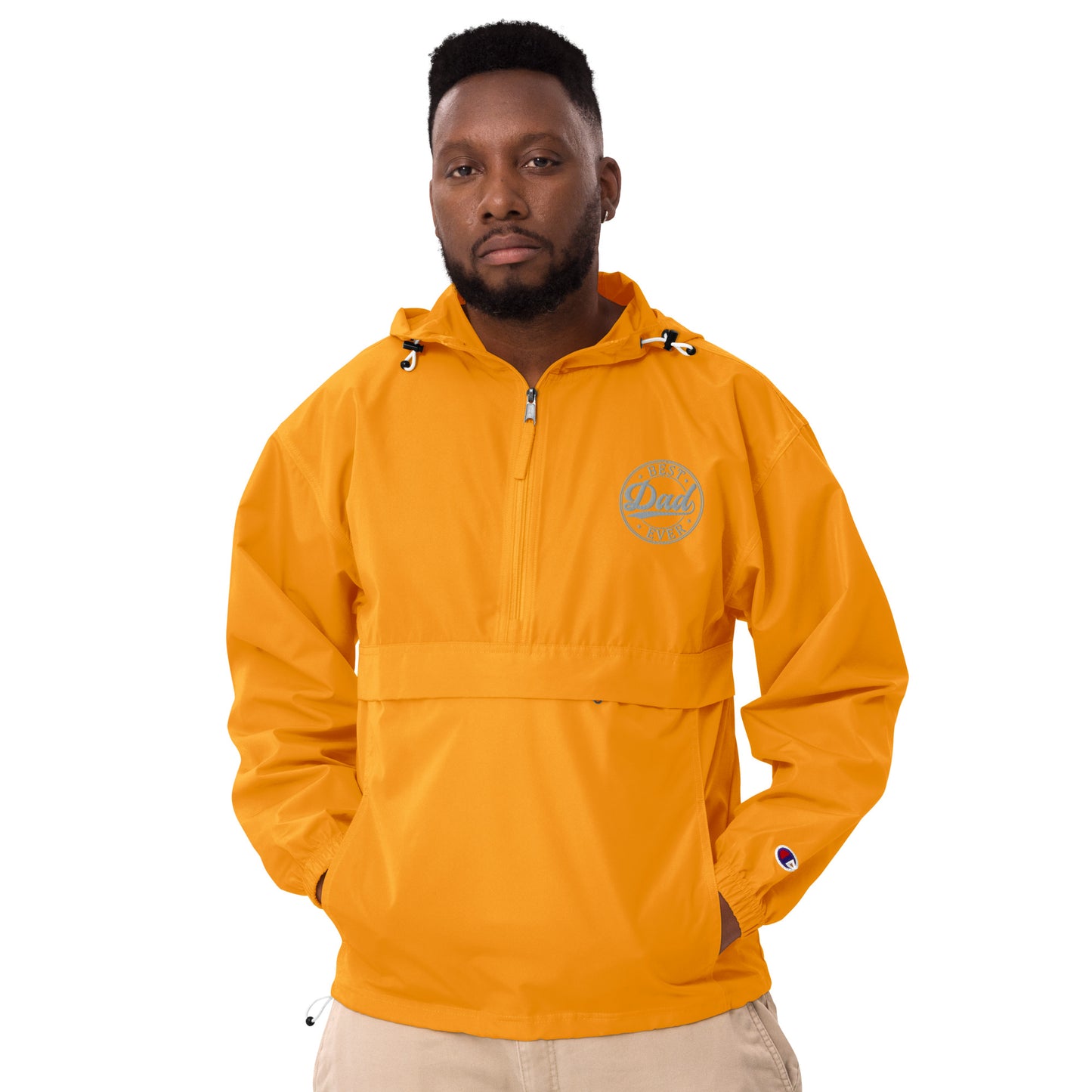 Best Dad Ever Embroidered Champion Packable Jacket