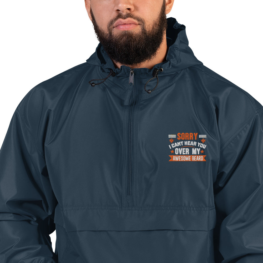 Awesome beard Embroidered Champion Packable Jacket