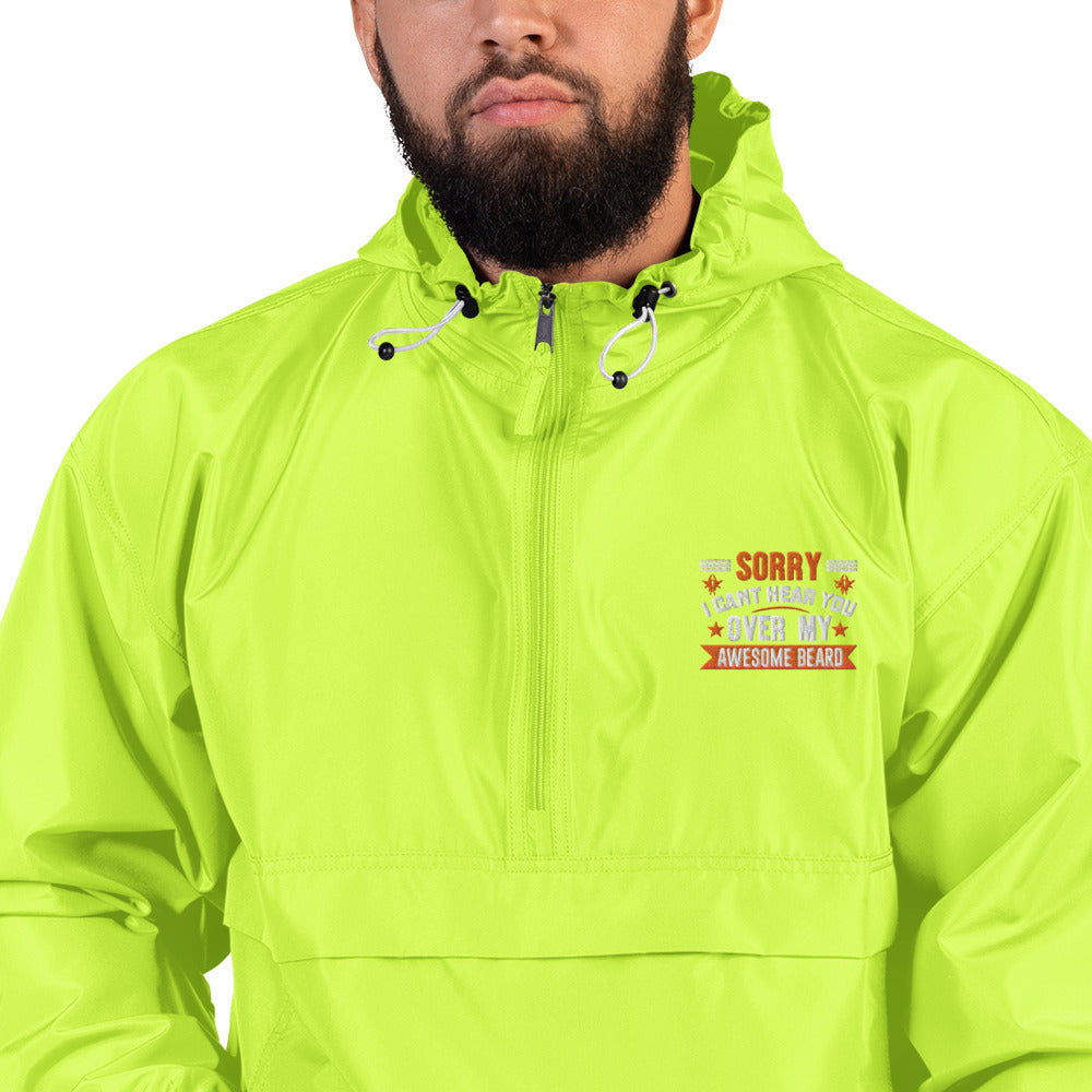 Awesome beard Embroidered Champion Packable Jacket
