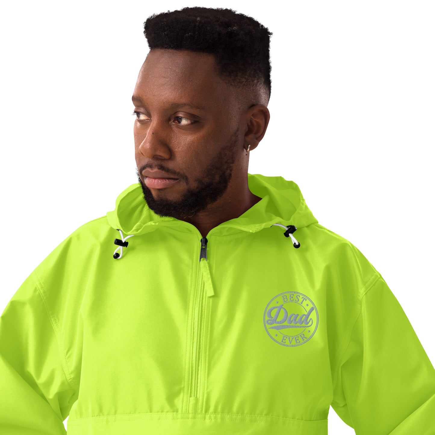 Best Dad Ever Embroidered Champion Packable Jacket