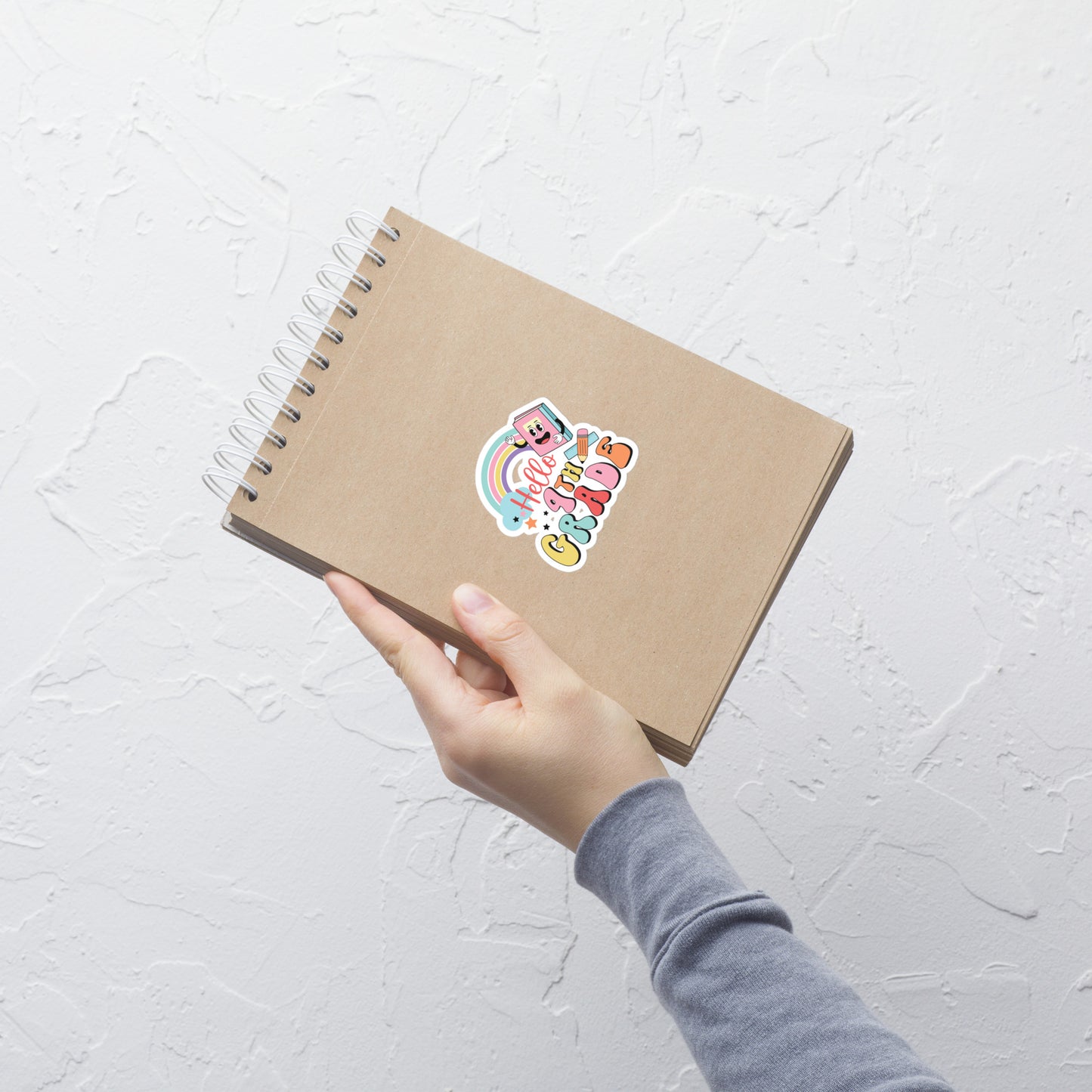 Hello 4th Grade Bubble-free stickers