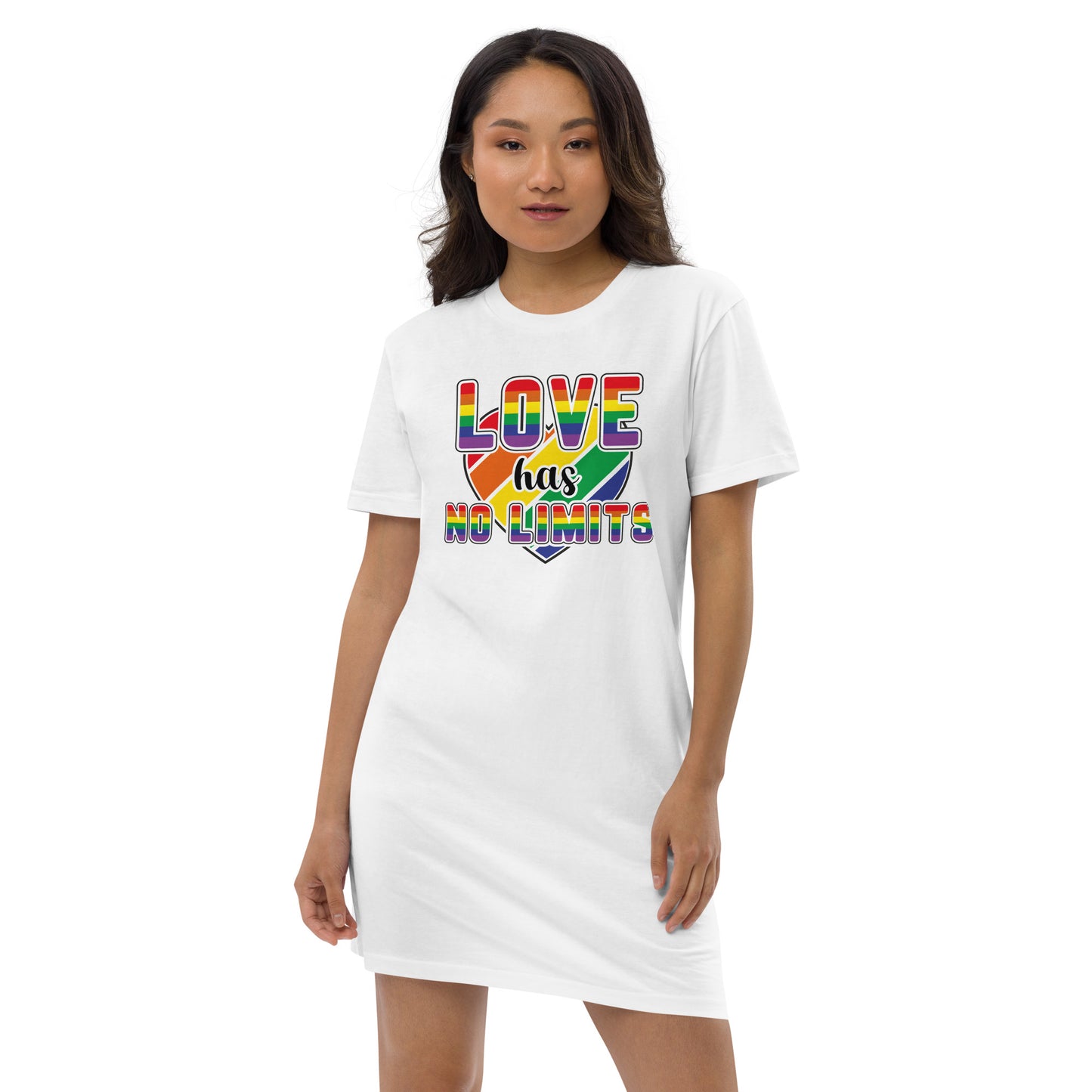 Love has no limits Organic cotton t-shirt dress