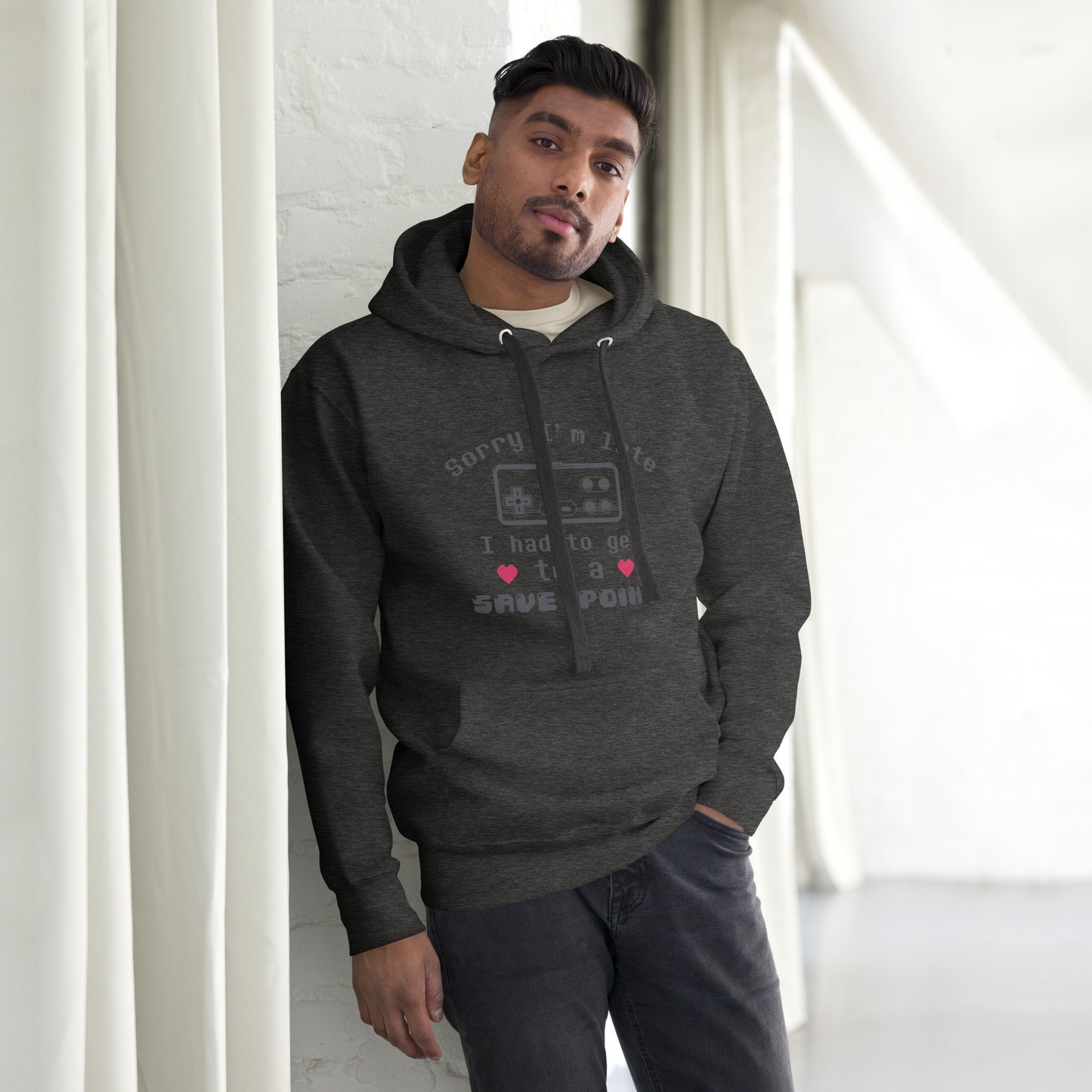 Sorry I'm late I had to get to a save point Unisex Hoodie