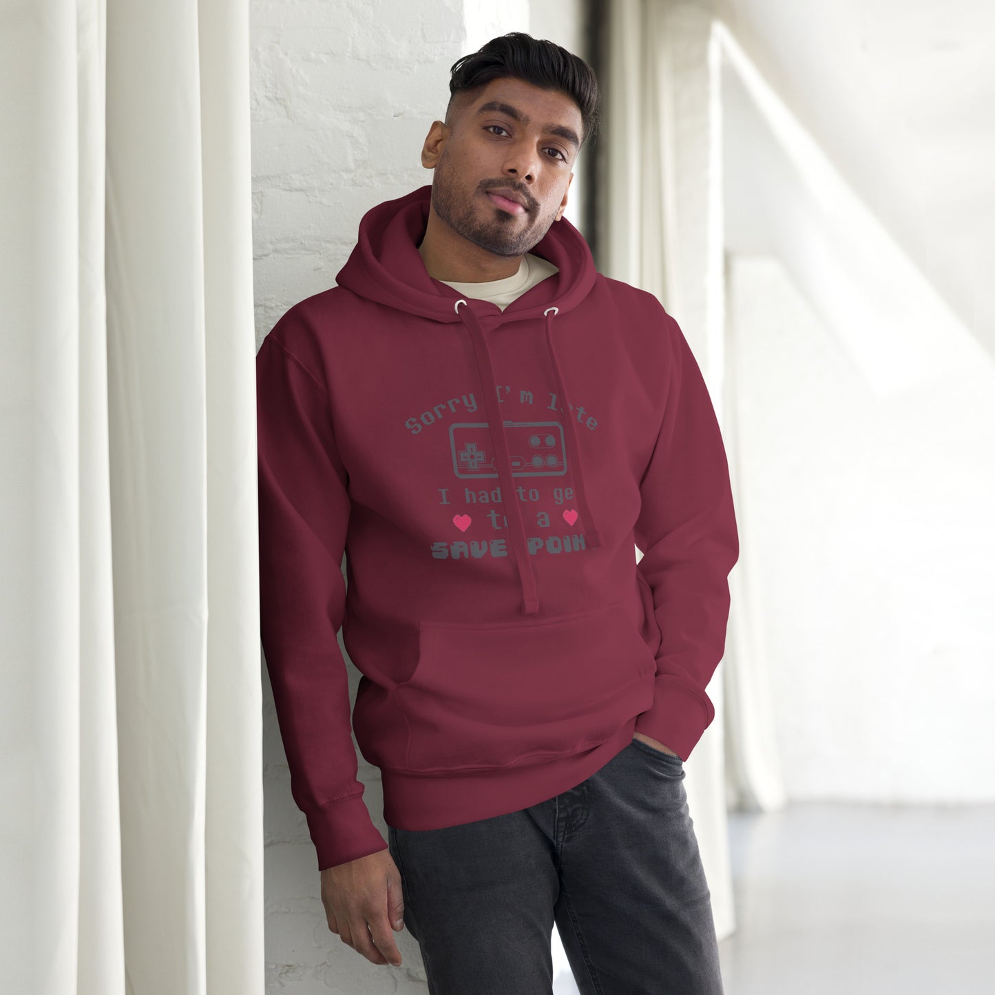 Sorry I'm late I had to get to a save point Unisex Hoodie