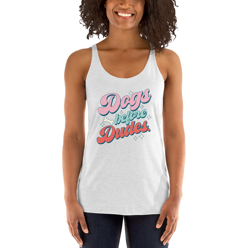 Dogs before Dudes Women's Racerback Tank