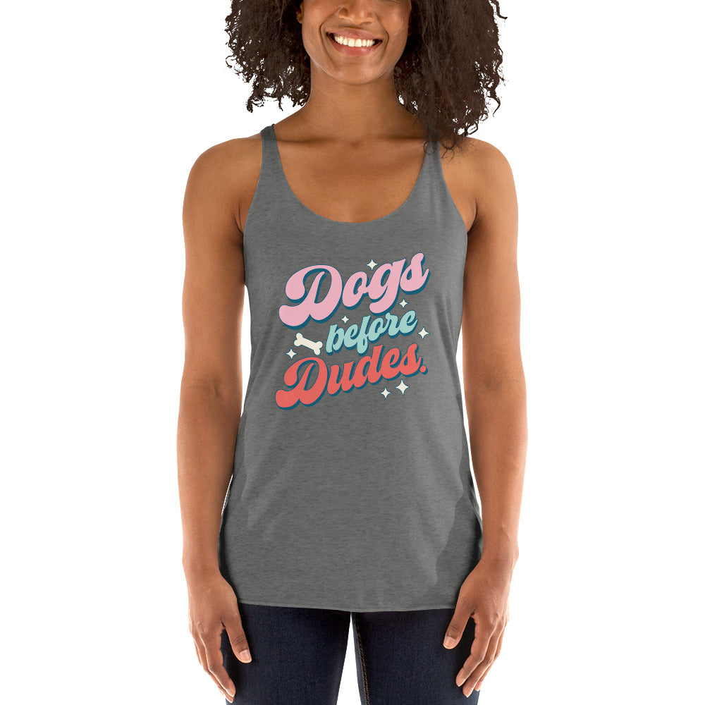 Dogs before Dudes Women's Racerback Tank