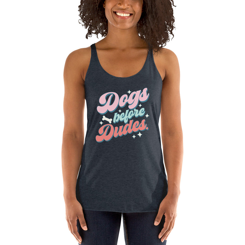 Dogs before Dudes Women's Racerback Tank