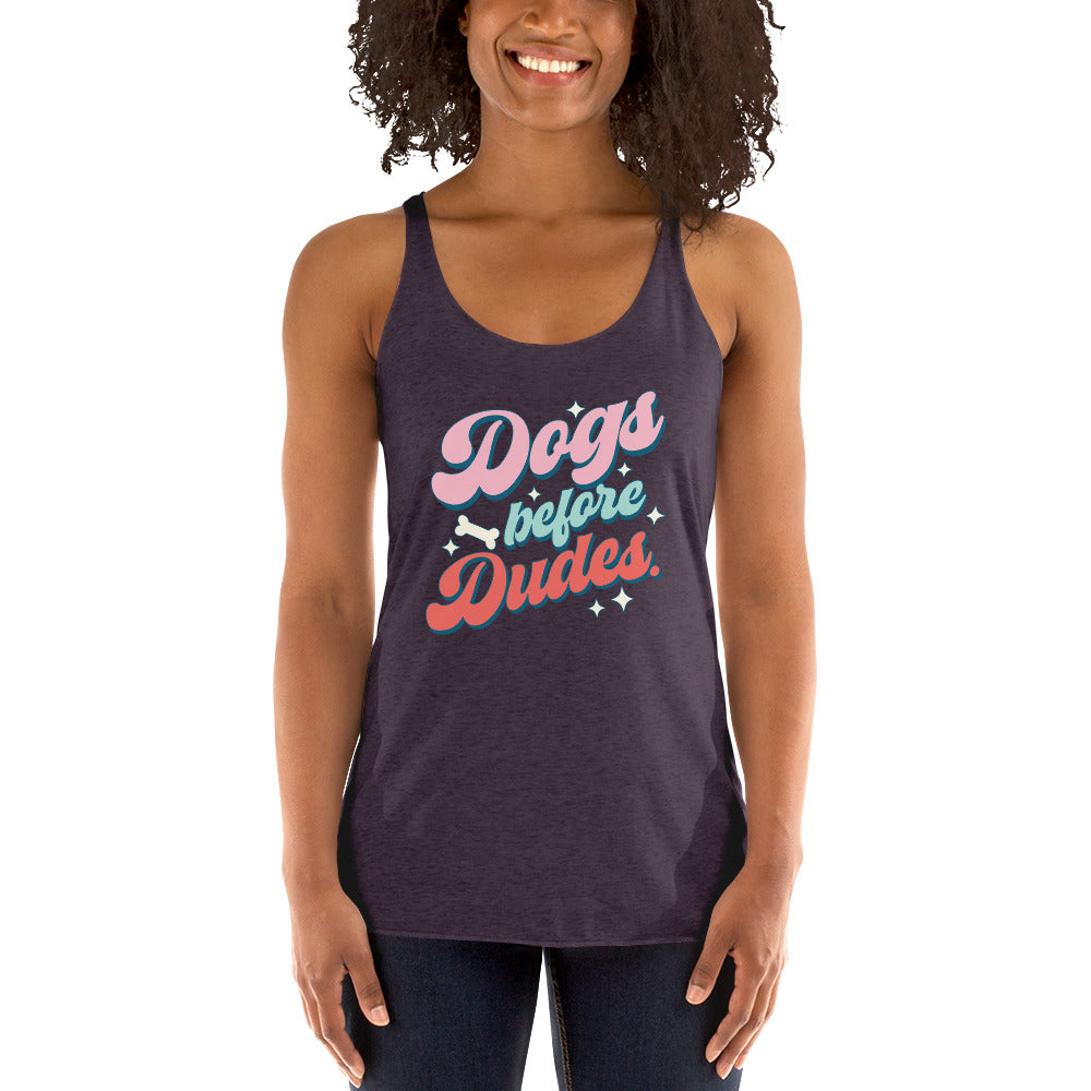 Dogs before Dudes Women's Racerback Tank