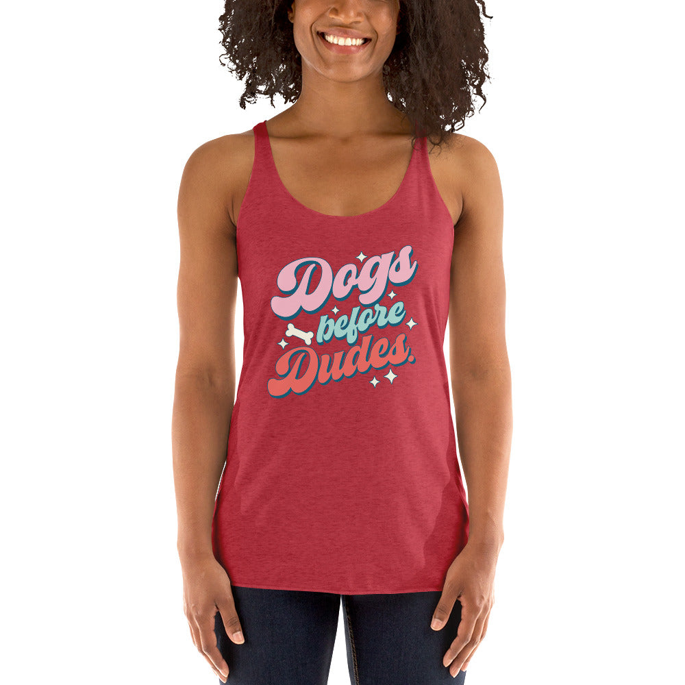 Dogs before Dudes Women's Racerback Tank