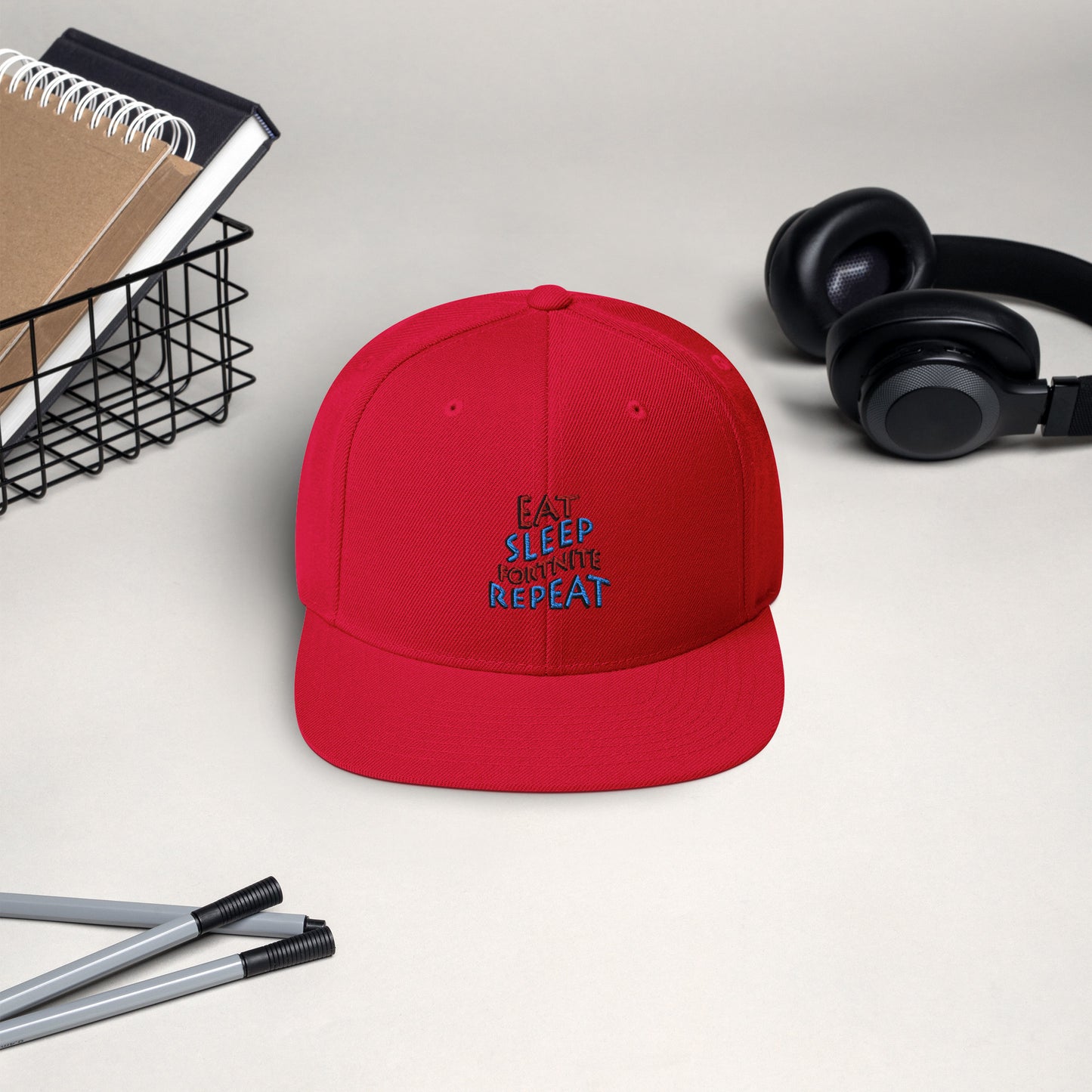 Eat sleep fortnite repeat Snapback Hat