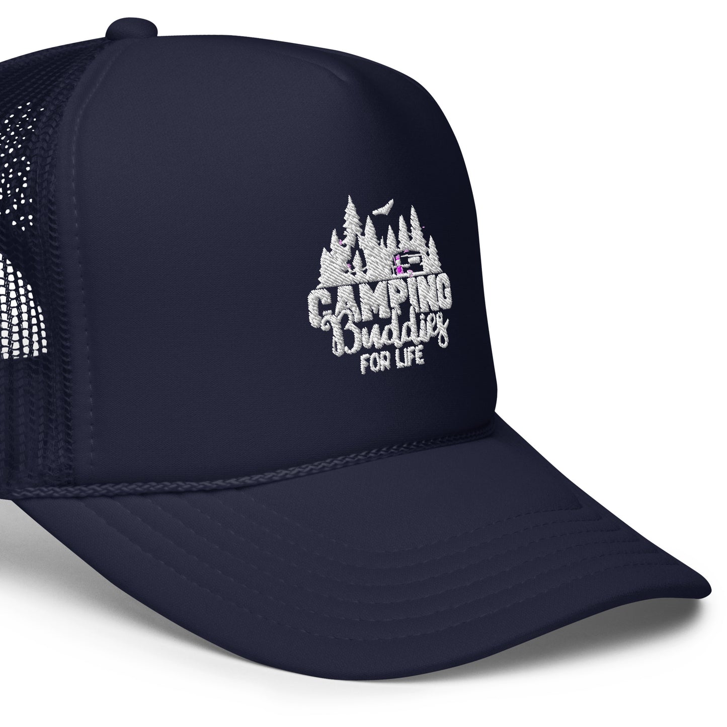 Camping buddies for life Foam trucker hat