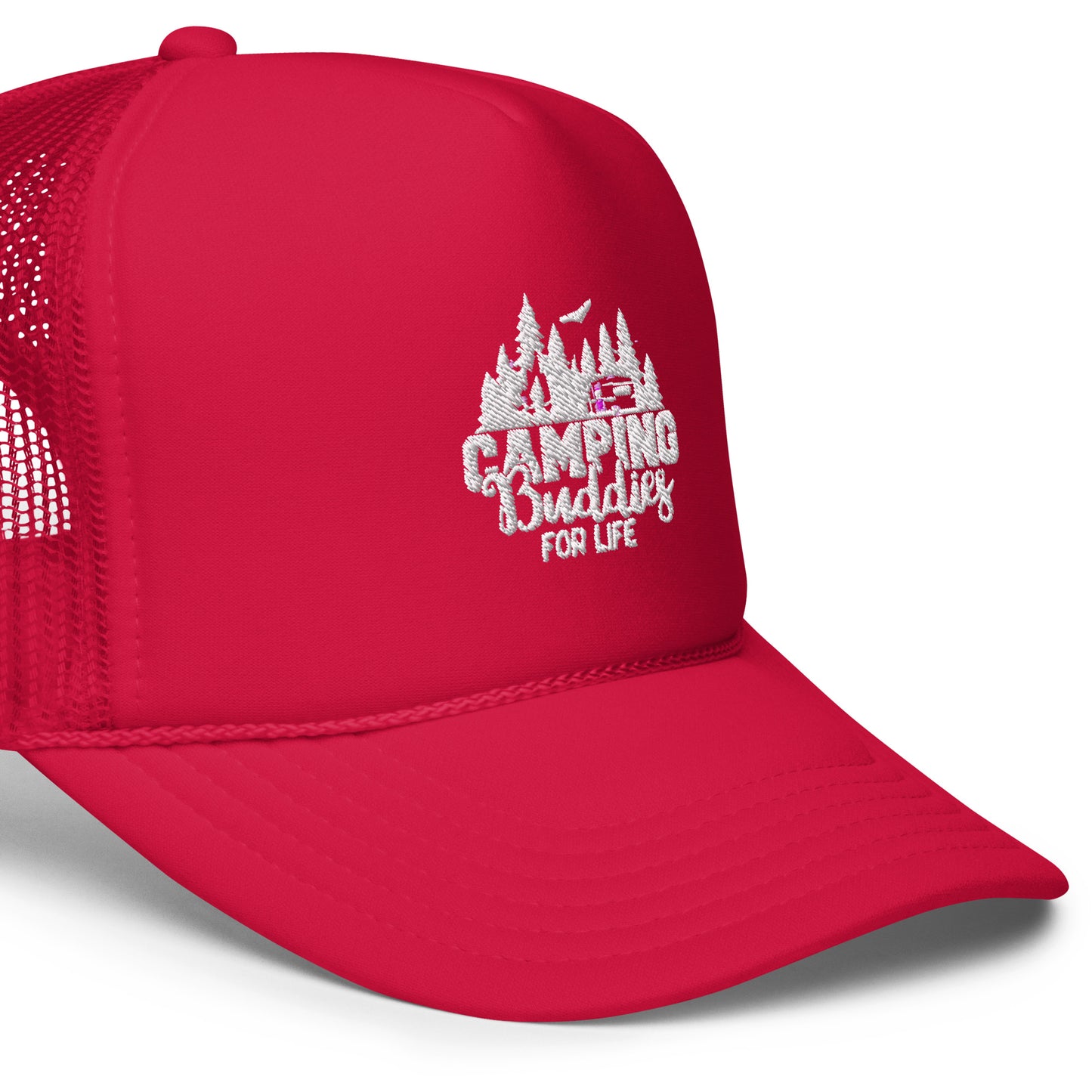 Camping buddies for life Foam trucker hat