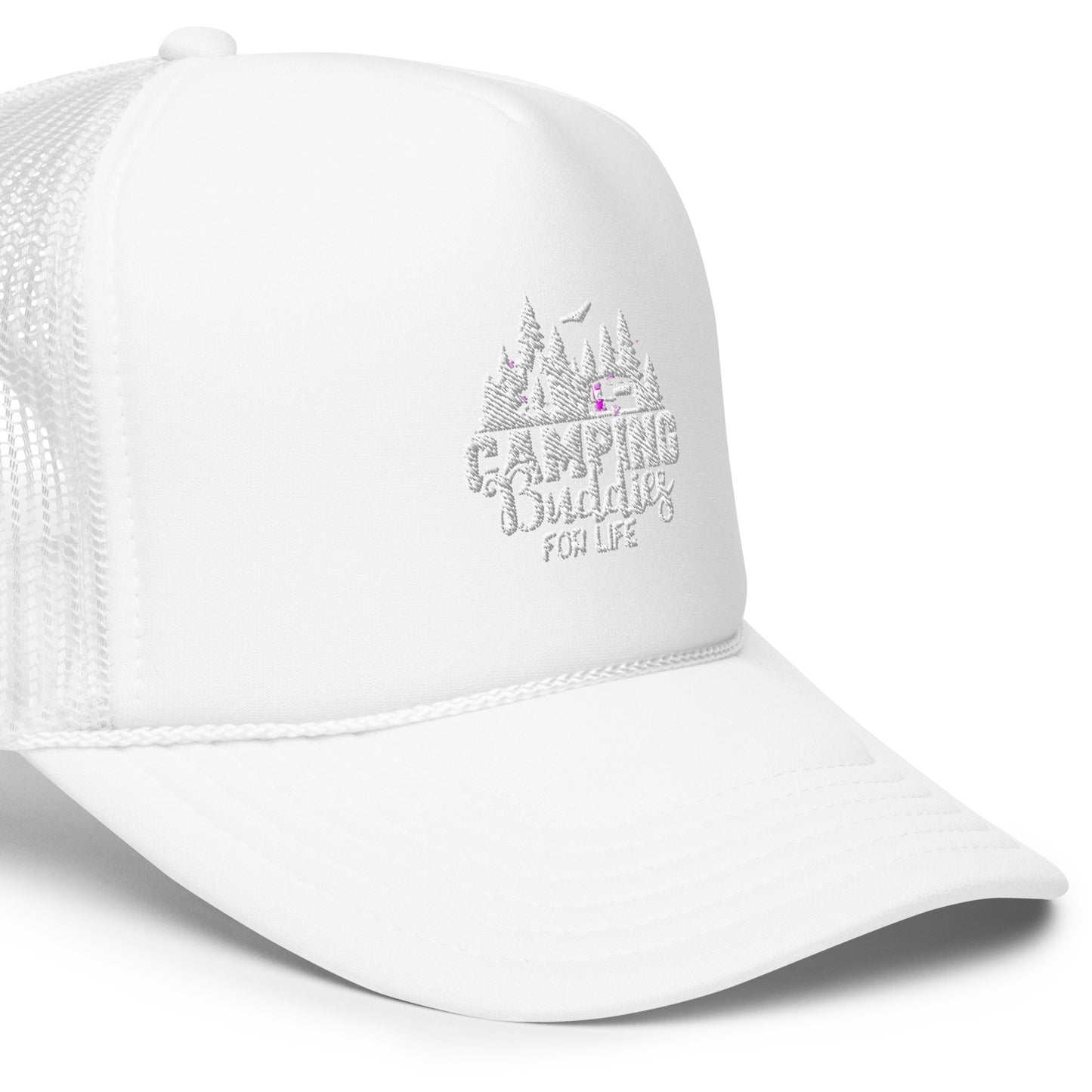 Camping buddies for life Foam trucker hat