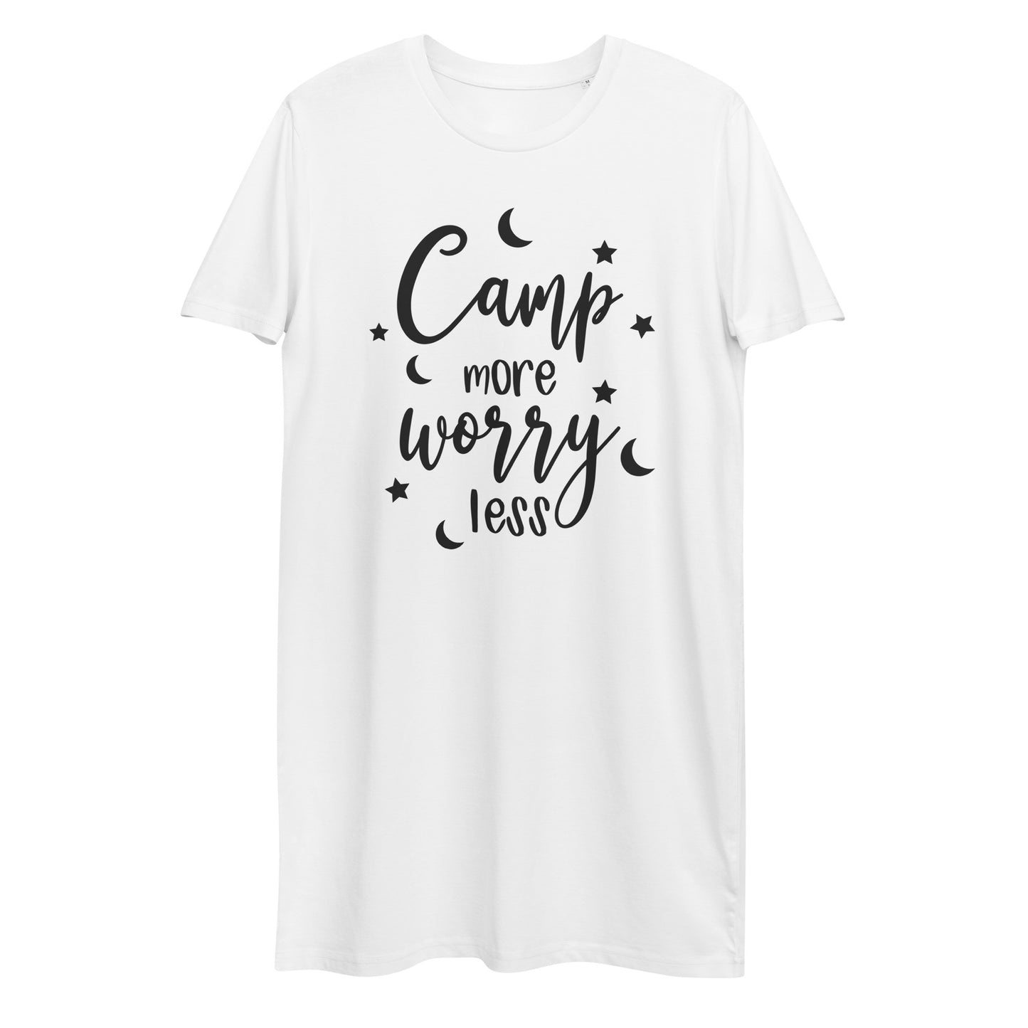 Camp more worry less Organic cotton t-shirt dress