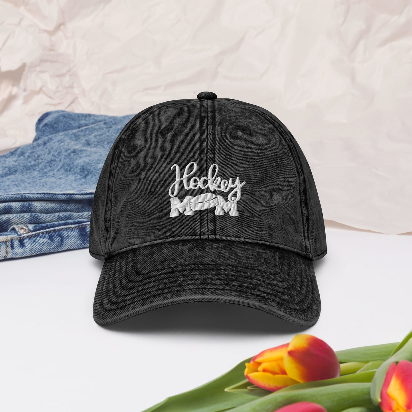 Hockey mom Vintage Cotton Twill Cap