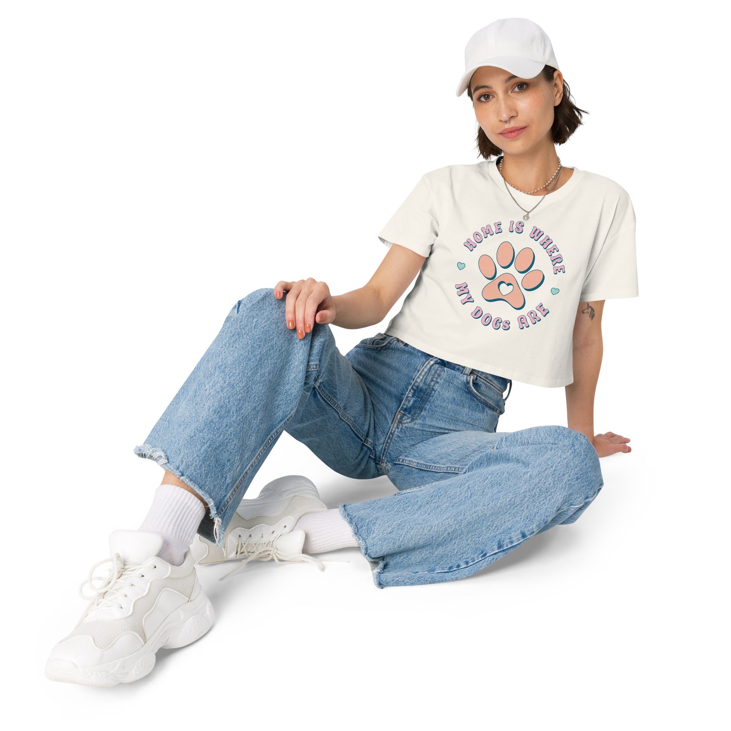 Home is where my dogs are Women’s crop top