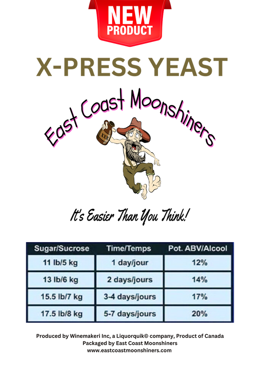 NEW PRODUCT!!! East Coast Moonshiners X-Press Yeast