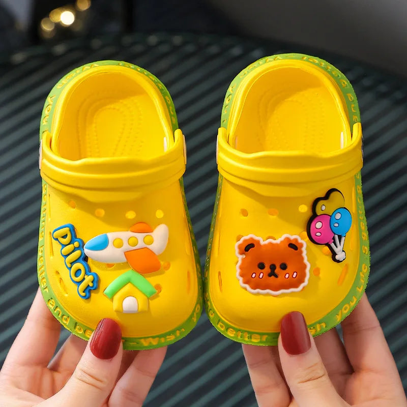 Children's Summer Cartoon Shoes Closed Toe Soft Sole Non Slip