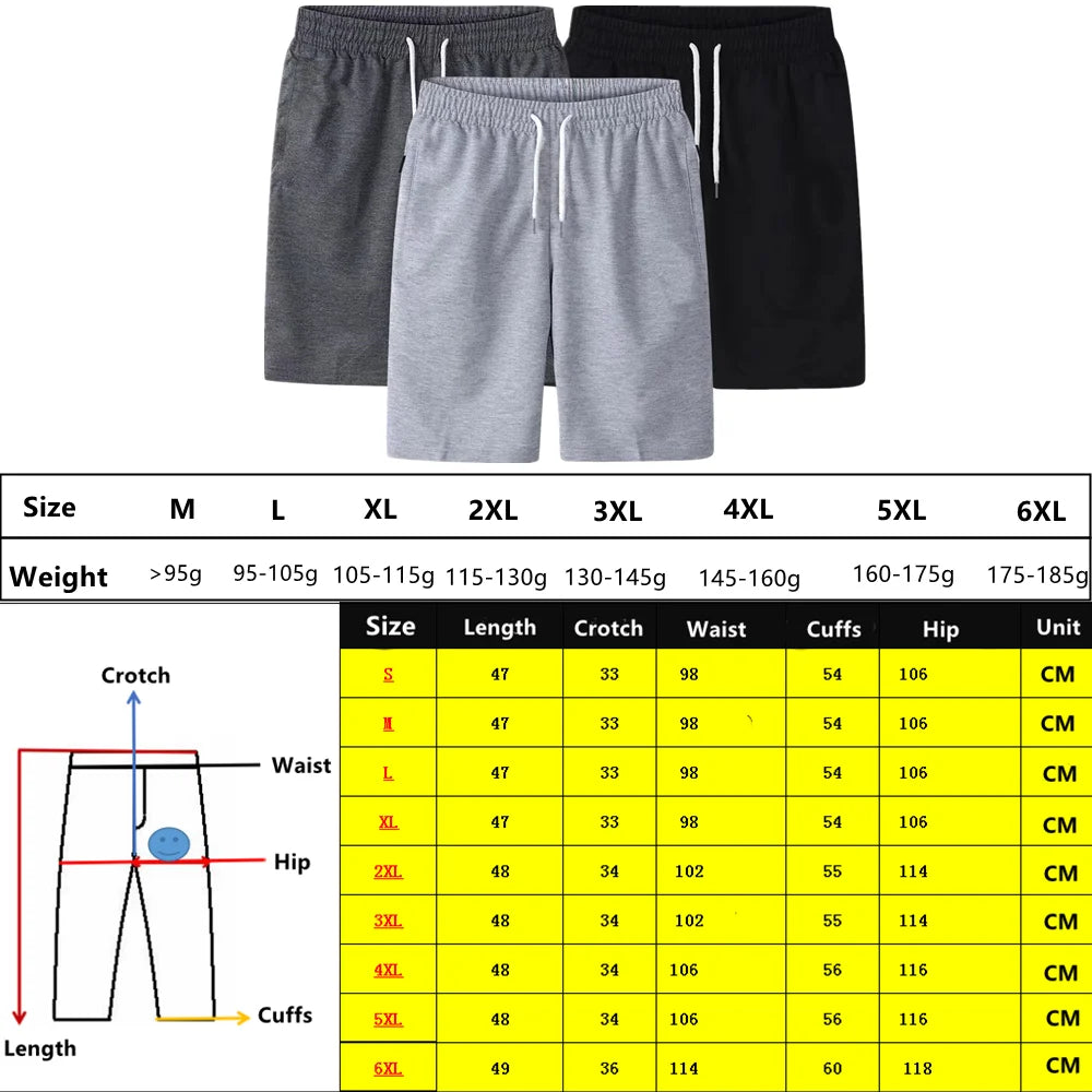Summer Men's Casual Shorts Breathable Cotton Beach Shorts Comfortable Fitness Basketball Sports Short