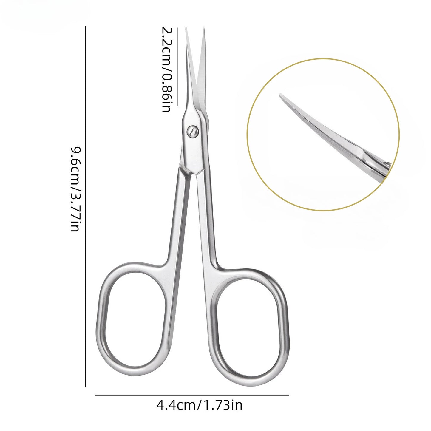 Stainless Steel Manicure Scissors Nail Care Handle Cuticle Scissors Beauty Tool Nail Art Beauty Scissor