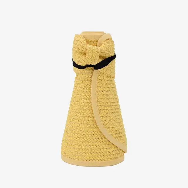 Summer Hats For Women Roll Up Sun Visor Wide Brim Straw Hat Summer Foldable Packable UV Protection Cap for Beach Travel Bonnet