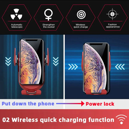 Fast Wireless Charger For In The Car That Holds Phone Too Has Smart Infrared Sensor Air Vent Mount Automatic Clamping