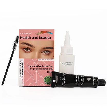 ICONSIGN Eyelash Dye Brow Tint Kit Professional 15 Mins Fast Dye Brow Mascara Keep Colored 2-3 Months Makeup Tool
