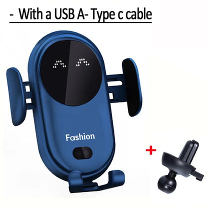 Fast Wireless Charger For In The Car That Holds Phone Too Has Smart Infrared Sensor Air Vent Mount Automatic Clamping