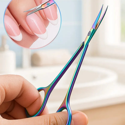 Stainless Steel Manicure Scissors Nail Care Handle Cuticle Scissors Beauty Tool Nail Art Beauty Scissor