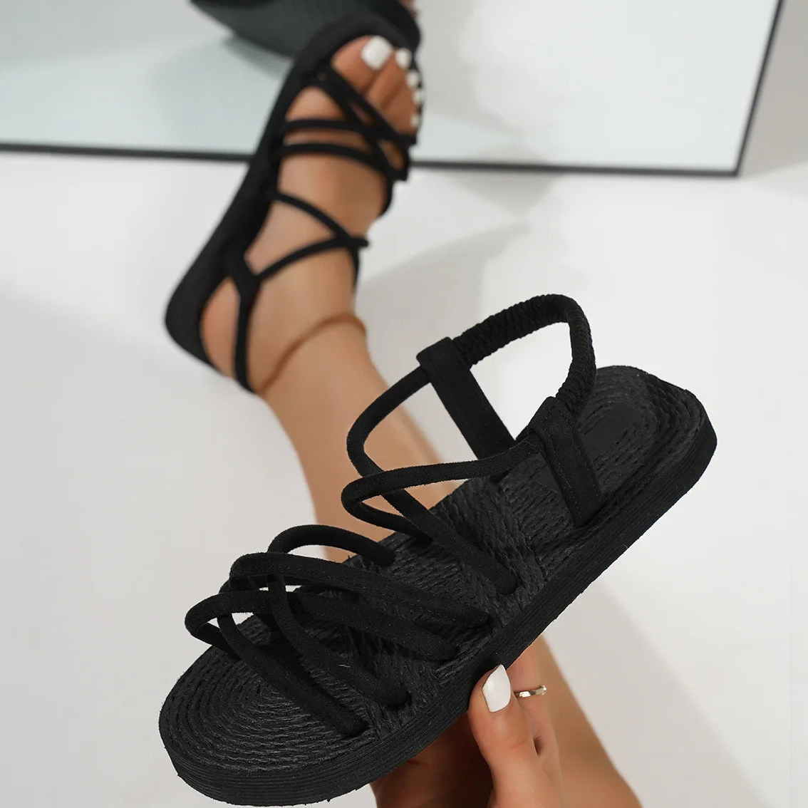 Leisure Sandals For Women, Flat Shoes, Soft Sole, Lightweight