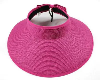 Summer Hats For Women Roll Up Sun Visor Wide Brim Straw Hat Summer Foldable Packable UV Protection Cap for Beach Travel Bonnet