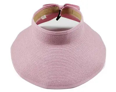Summer Hats For Women Roll Up Sun Visor Wide Brim Straw Hat Summer Foldable Packable UV Protection Cap for Beach Travel Bonnet