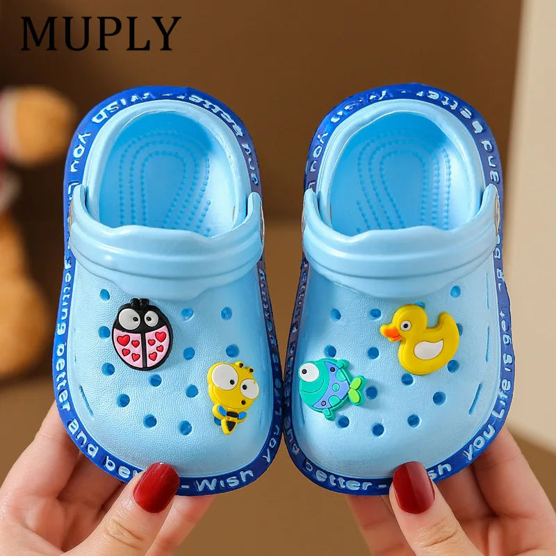 Children's Summer Cartoon Shoes Closed Toe Soft Sole Non Slip