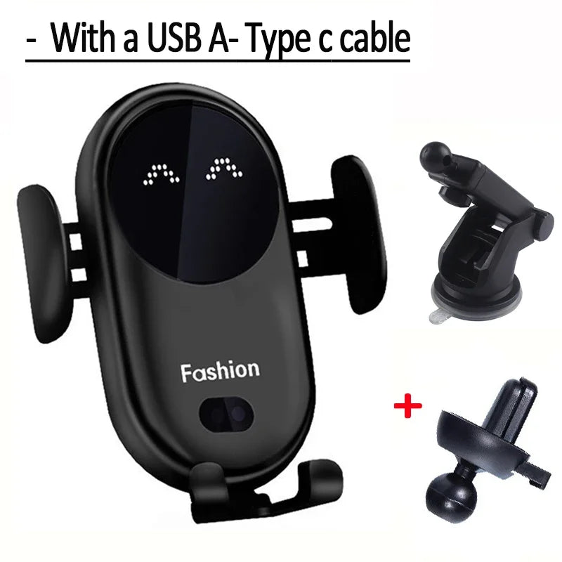 Fast Wireless Charger For In The Car That Holds Phone Too Has Smart Infrared Sensor Air Vent Mount Automatic Clamping