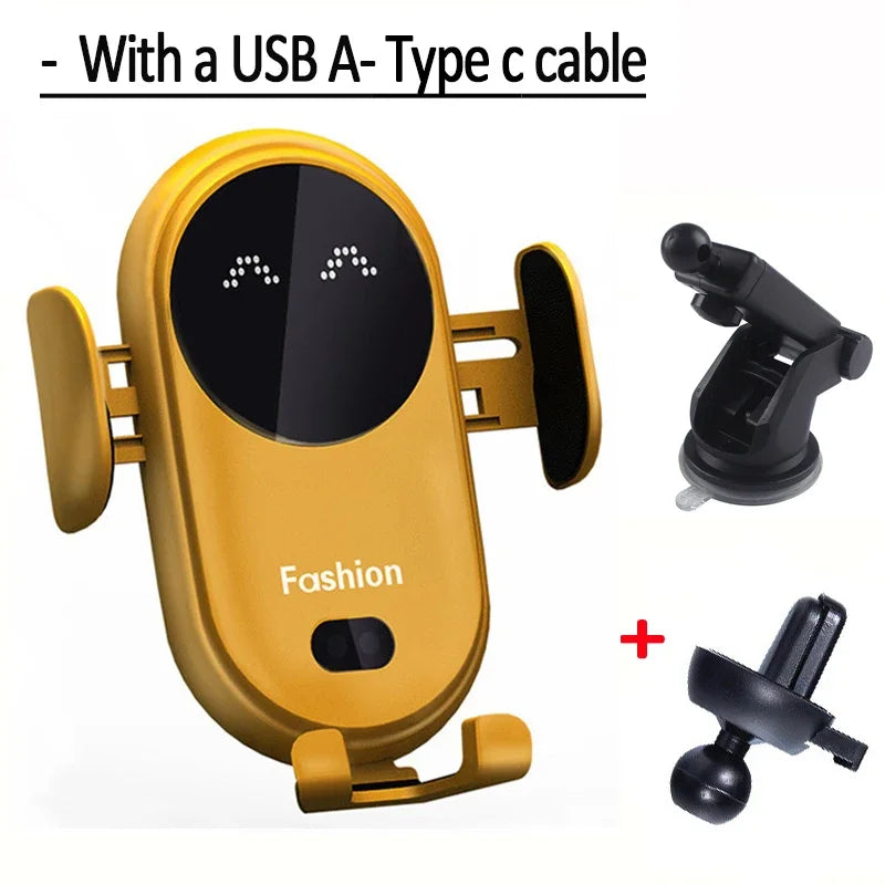 Fast Wireless Charger For In The Car That Holds Phone Too Has Smart Infrared Sensor Air Vent Mount Automatic Clamping