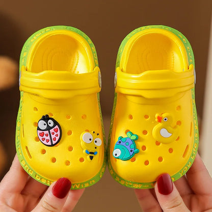 Children's Summer Cartoon Shoes Closed Toe Soft Sole Non Slip