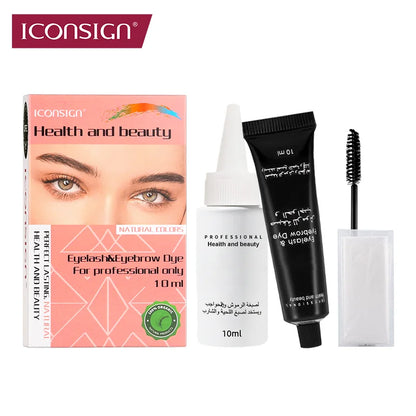 ICONSIGN Eyelash Dye Brow Tint Kit Professional 15 Mins Fast Dye Brow Mascara Keep Colored 2-3 Months Makeup Tool