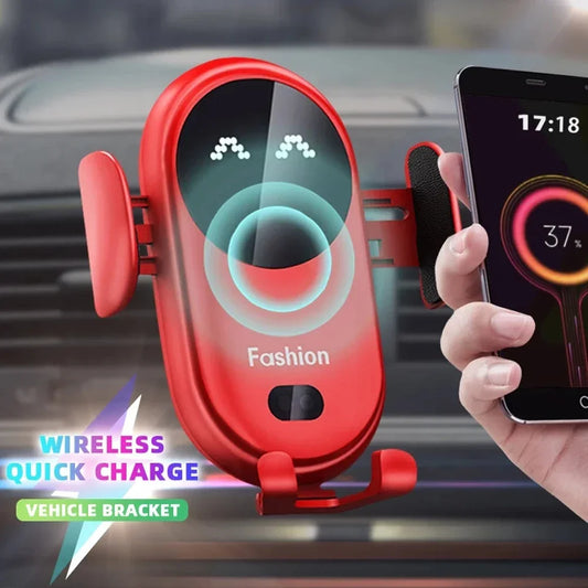 Fast Wireless Charger For In The Car That Holds Phone Too Has Smart Infrared Sensor Air Vent Mount Automatic Clamping