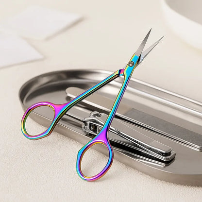 Stainless Steel Manicure Scissors Nail Care Handle Cuticle Scissors Beauty Tool Nail Art Beauty Scissor