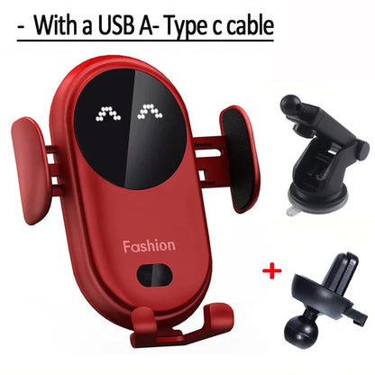 Fast Wireless Charger For In The Car That Holds Phone Too Has Smart Infrared Sensor Air Vent Mount Automatic Clamping