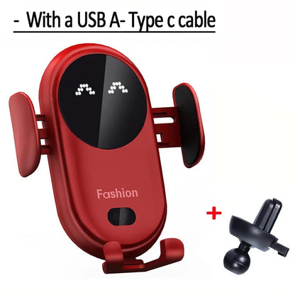 Fast Wireless Charger For In The Car That Holds Phone Too Has Smart Infrared Sensor Air Vent Mount Automatic Clamping
