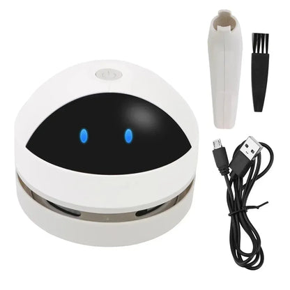 Table Vacuum Cleaner Mini Desktop Dust Vacuum With Detachable Nozzle USB Rechargeable Wireless