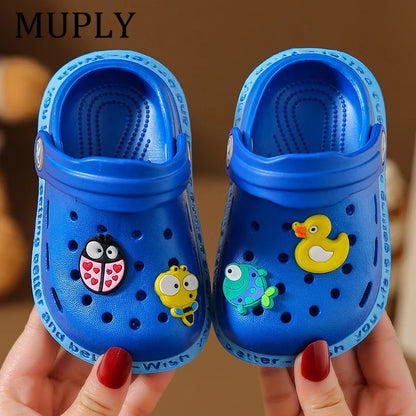 Children's Summer Cartoon Shoes Closed Toe Soft Sole Non Slip