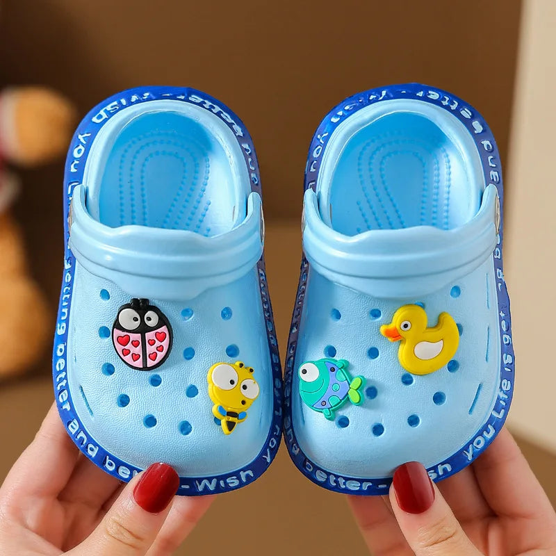 Children's Summer Cartoon Shoes Closed Toe Soft Sole Non Slip