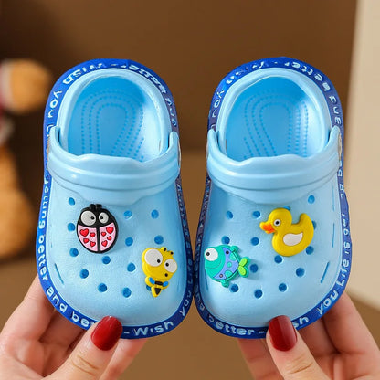 Children's Summer Cartoon Shoes Closed Toe Soft Sole Non Slip