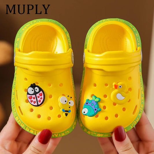 Children's Summer Cartoon Shoes Closed Toe Soft Sole Non Slip