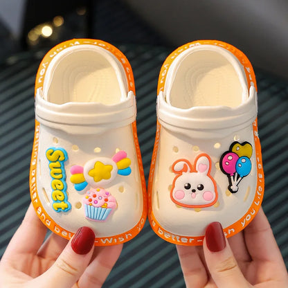 Children's Summer Cartoon Shoes Closed Toe Soft Sole Non Slip