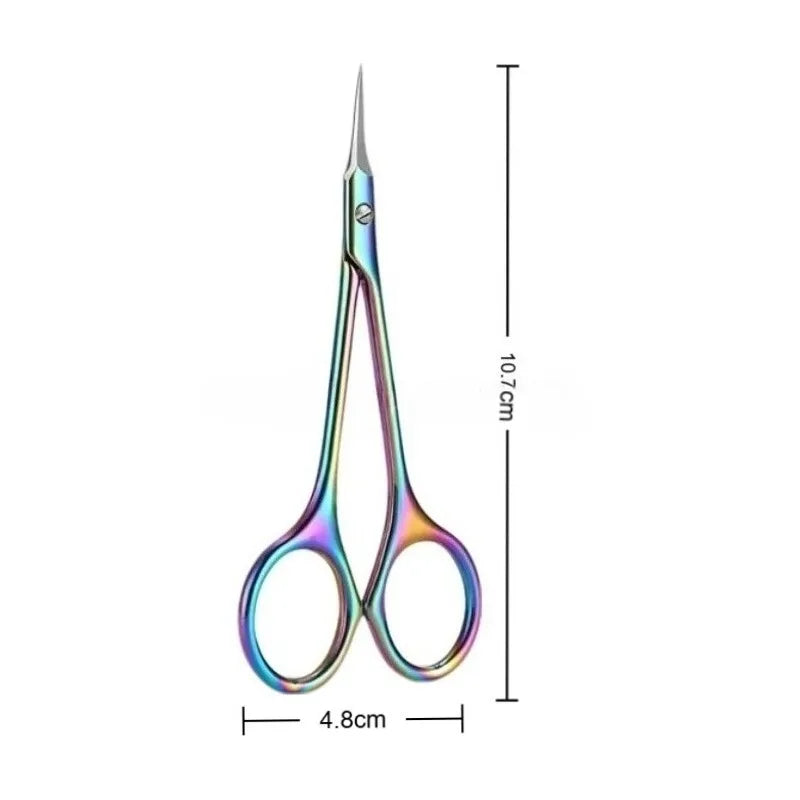 Stainless Steel Manicure Scissors Nail Care Handle Cuticle Scissors Beauty Tool Nail Art Beauty Scissor