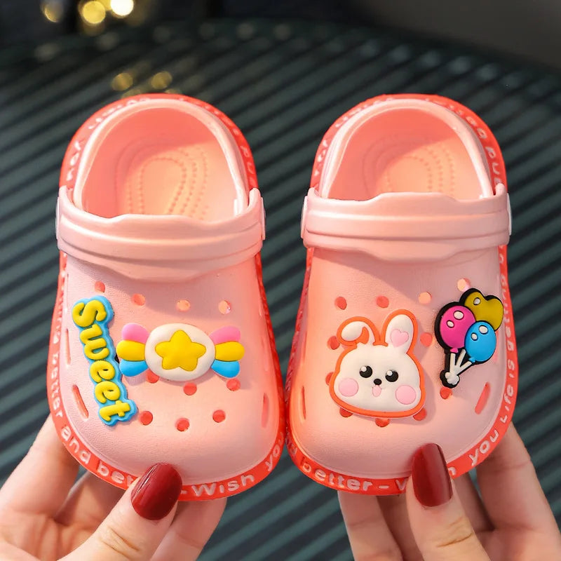 Children's Summer Cartoon Shoes Closed Toe Soft Sole Non Slip